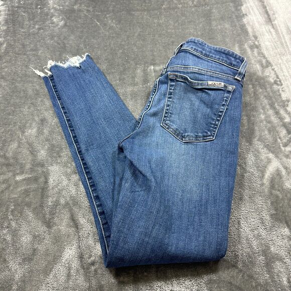 Joe's Jeans‎ Womens 27 Luna Mid-Rise Cigarette Ankle Distressed Raw Hem - Picture 10 of 14